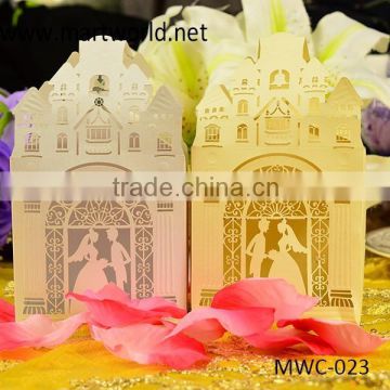 pink romantic house shape wedding favor gift boxes,gift boxes for wedding favors(MWC-023)