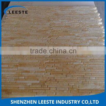 Triple inspection system guarantees good quality honey onyx marble mosaic tile