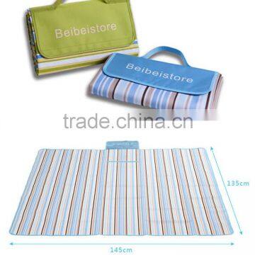 2016 pp woven material best price folding plastic beach mat