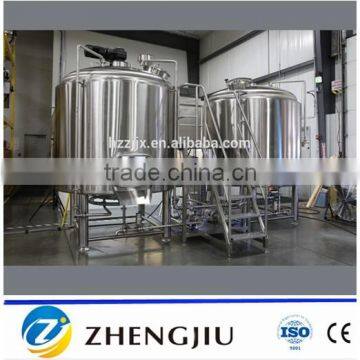 220V / 380V Micro Brewing Equipment Three Vessels Steam Heated Brewhouse For Brewery