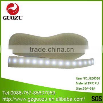 Unisex fashionable white color LED lighting led sole