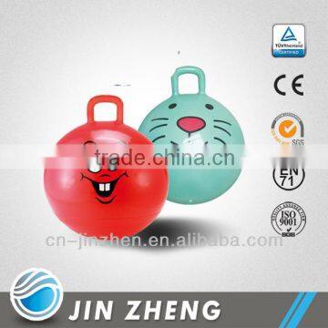 Durable quadrate handle jumping ball made of pvc