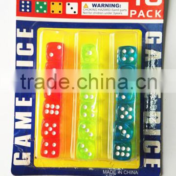 Customized Plastic Transparent Spots dice