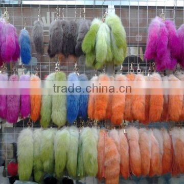 Colored Fashion Fox tail keychain