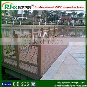 Solid composite decking board for modern garden gates and fences