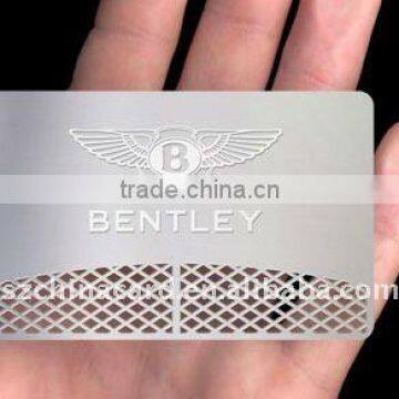 High quality silver metal business card