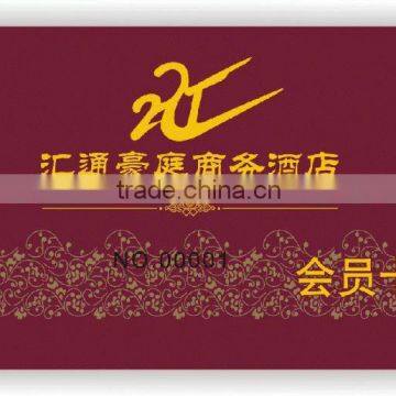 Plastic PVC Gold Hot Stamping Membership VIP Card