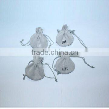 Custom Printed Logo Soft GREY Velvet Jewerly Packing Pouch High Quality Fabric Quality Choice photo-4