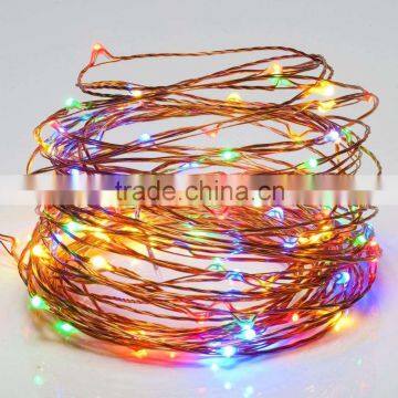 USB Operated 5V 10 Meter 100 led RGB Christmas Holiday Wedding Party Decoration Festival LED Copper Wire String Fairy Light Lamp