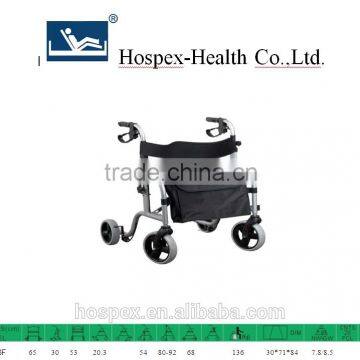 One touch brake light weight rollator for elderly