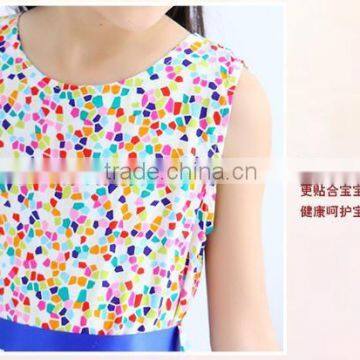 Kids Girls Summer Dress 2015 New Cotton Camisole Skirt Floral Princess Skirt Korean Children photo-5