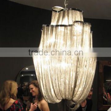 Modern Design Chrome Chain Chandelier