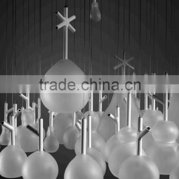 simple design milk white pendent light cute chandelier for christman