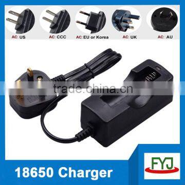 18650 battery charger 4.2v 1A EU US AU UK plug charger 18650 3.7V YJP-18650S