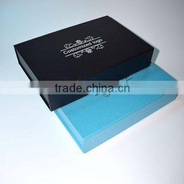 Customized Blue Black Matt Folding Clothing Packaging Box photo-5