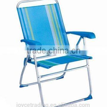 Adjustable high back beach chair