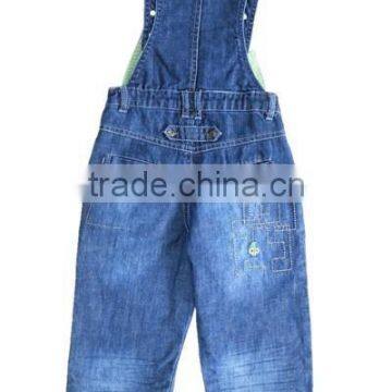 Baby Denim Jeans Soft Washed Baby Pants Boys Jeans With Suspenders photo-2