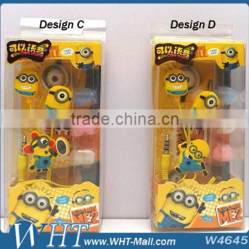 Earphone Despicable Me Plug.Despicable Me 2 Gift Items.Earphone Gift