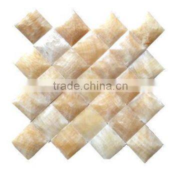 Honey Onyx Diamond Mosaic Tile