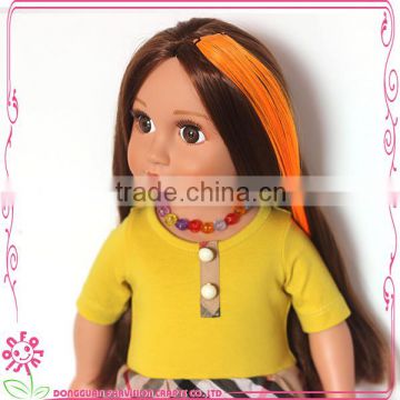 Cuatom human hair wigs doll wigs wholesale 18 inch girl wigs