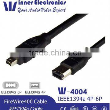 4 to 6-pin IEEE 1394 a DV iLink FireWire Cable For PC MAC