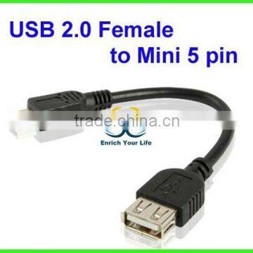 USB AM mini5p flat cable