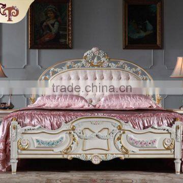 Palace royal queen bed cheap european style home furniture accept oem handmade furniture