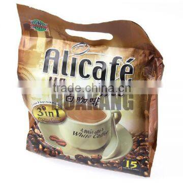 Matte printing die cut white coffee packaging bag