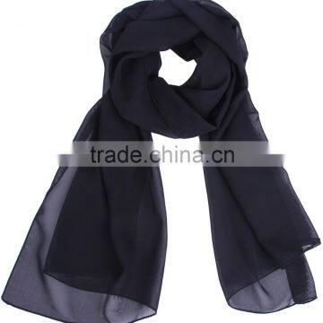 2015 Good Quality Plain TR Scarf for Neutral/ 4side Fringing photo-6