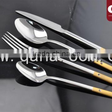 factory direct Qana stainless steel cutlery set with mirror polish for Arab market