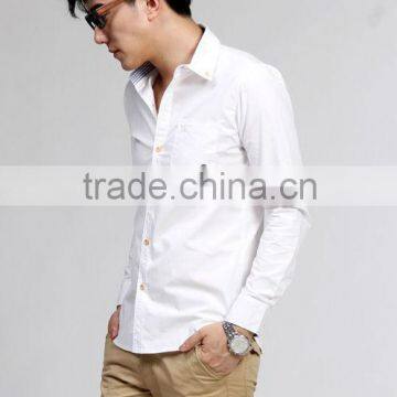 2013 fashion white men 's shirts