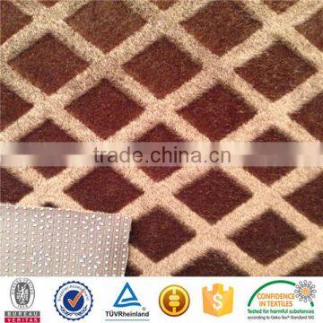 polyester solid color fabric plain dye brushed velour
