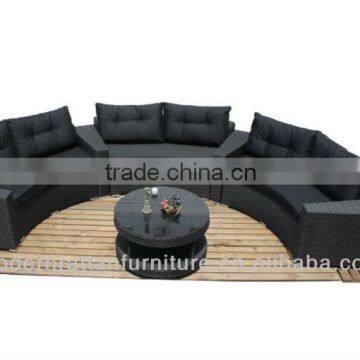 Outdoor Furniture Wicker Rattan Modern Semi-circle Sofa Set FCO-063