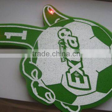 Foam hand with LED lights