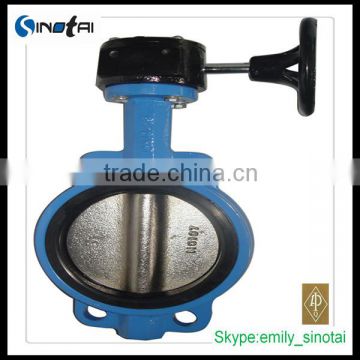 Gearbox wafer butterfly valve