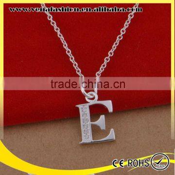 ebay china website letter e chain nameplate necklace silver 925