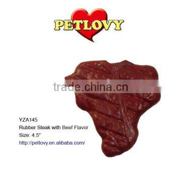 4.5" TPR STEAK WITH BEEF FLAVOR TPR TOY DOG TOY