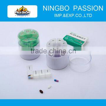 Plastic Pill Box / Plastic Medicine Boxes / Cylindrical weekly pill box