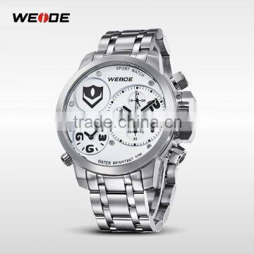 WEIDE Men Full Steel Watch Quartz Movement Stop Watch Waterproof Diving Military Men Sports Watches Men Luxury Brand WG93002 photo-2