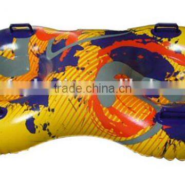 Inflatable twins snow ski tubes