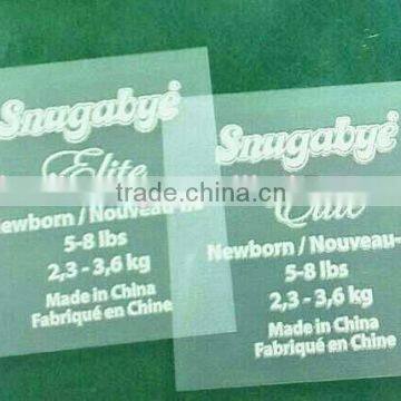 High quality washable heat transfer printing label on fabric, garments, apparels