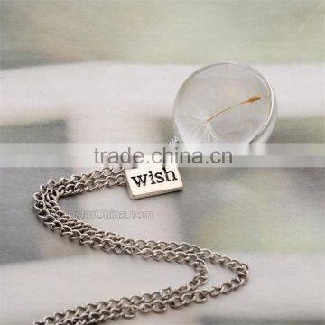 Heart Wish Charm Dandelion Necklace photo-4