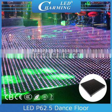 P62.5 pixel graphic led glass dance floor for dj