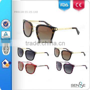 2015 fashion cat metal sunglasses polarized CR39 CE/FDA