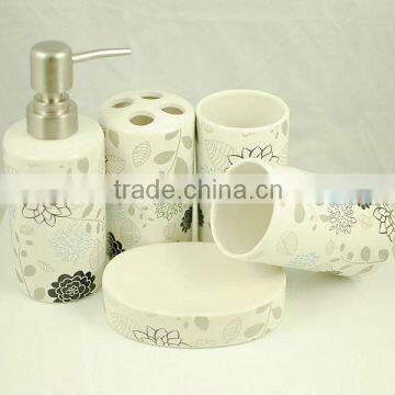 5pcs stoneware bathroom set