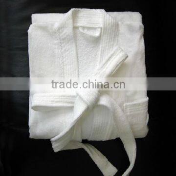 Deluxe white organic robe for spa