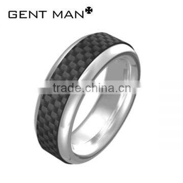 2016 dongguan supplied hot selling unique carbon fiber and titanium ring young boy ri ng wholesale China