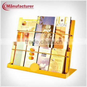 Titanium Restaurant Office Promotional Magazine Holder/Book Rack/Brochure Stand