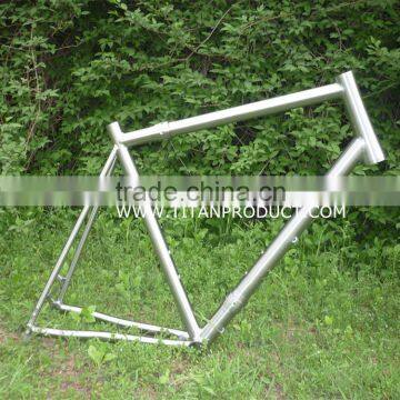 Titanium Road Bike Frame S&S Couplers with fender and rack mounts