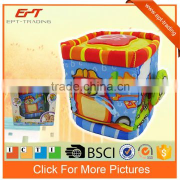 Intelligent battery operated soft singing baby toys cube